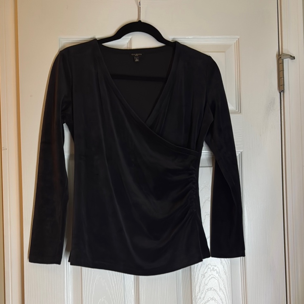 Talbots velvet wrap top